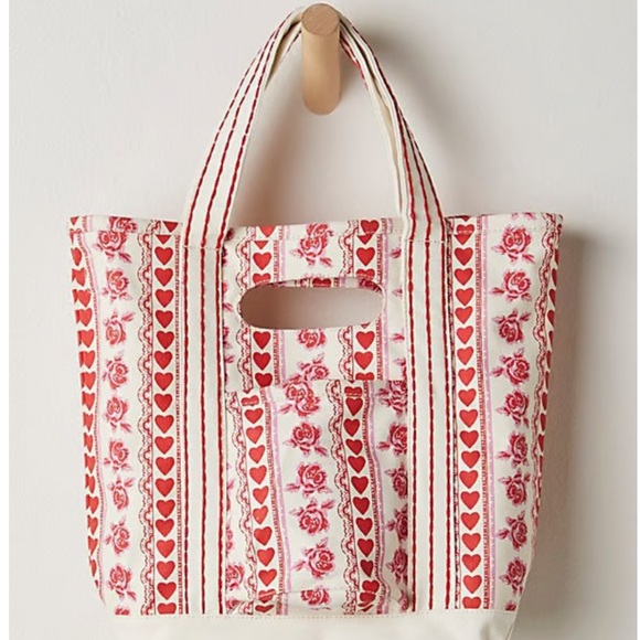 Free People Handbags - Caravan Printed Mini Tote 
COLOR -Red Heart
NWOT
Free People